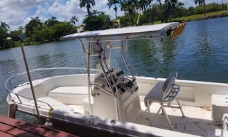 22ft Fishing Skiff for Rent in Ladyville Belize at River Bend Resort