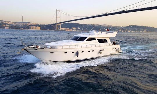 Luxury Motor Yacht Rental for 15 People in Istanbul, Turkey