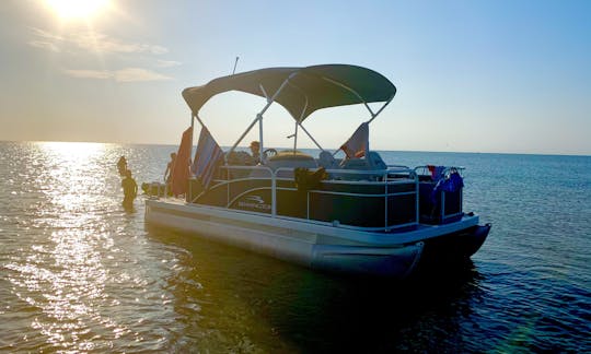 19' Bennington Pontoon Boat for Rent at South Padre Island!