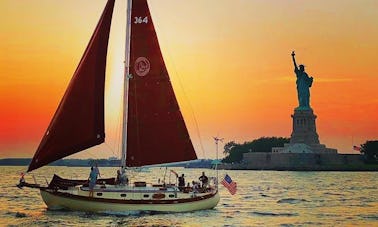 Sail NYC's skyline aboard the Genesis, a beautiful classic sailboat!