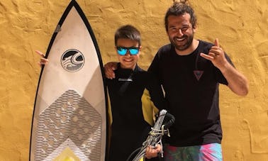 Clase de surf en Tarifa, Andalucía