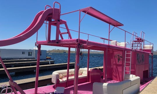 40' Custom Pink Party Barge Boat in Morristown! Host your Event or Party!!