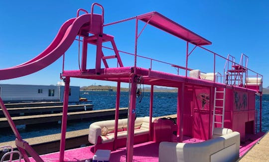 40' Custom Pink Party Barge Boat in Morristown! Host your Event or Party!!