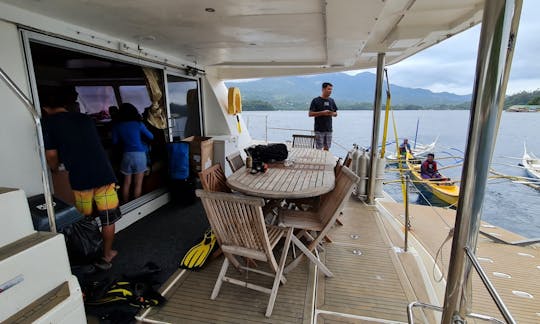 Sailing Yacht Catamaran for Diving and Fishing Charter in Philippines