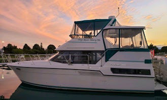 Yacht on Clearwater Beach for sunset cruise or beach trips