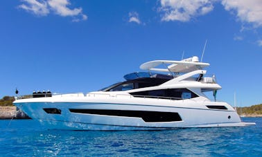 75' Sunseeker Flybridge Yacht Rental in Marina del Rey