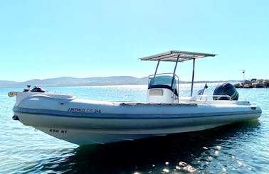 RIB ST650 22' Powerboat Adventure Tour on Paros