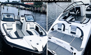 2021 Yamaha 212 Jet Boat Cruise/Sandbar confortavelmente