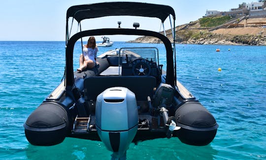 Book the Orizon  RIB in Ornos, Mykonos! Rent with or without a Skipper!