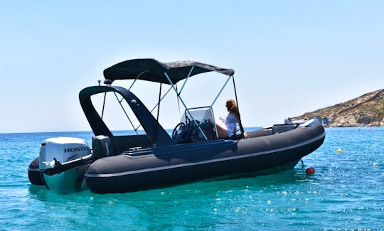 Book the Orizon  RIB in Ornos, Mykonos! Rent with or without a Skipper!