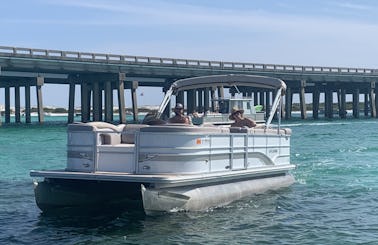 Cruise in Comfort with our 24' Sylvan Pontoon Boat for Rent in Destin, FL.