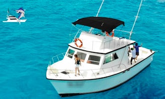 Cancun Fishing Charter if you don't fish you don't pay 46ft yacht