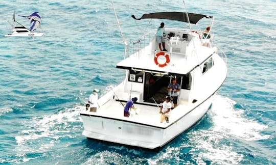 Cancun Fishing Charter if you don't fish you don't pay 46ft yacht