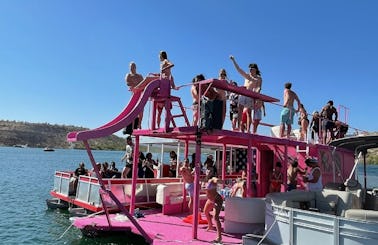 Pink Taco 40ft Party Barge Rental With Captain!! Plan your next event or party!