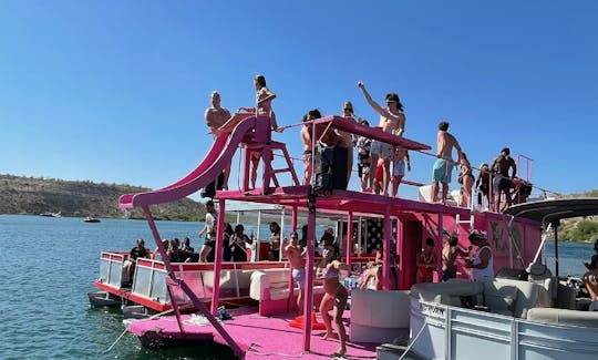 Pink Taco 40ft Party Barge Rental With Captain!! Plan your next event or party!