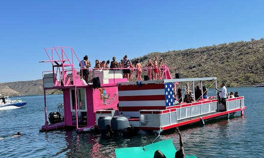 Pink Taco 40ft Party Barge Rental With Captain!! Plan your next event or party!