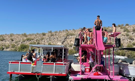 Pink Taco 40ft Party Barge Rental With Captain!! Plan your next event or party!