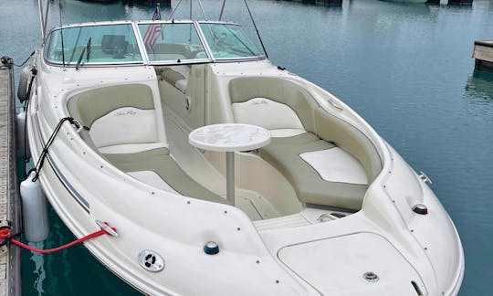 Affordable Sea Ray Bowrider for Experienced Boaters to Drive yourself or hire a captain!