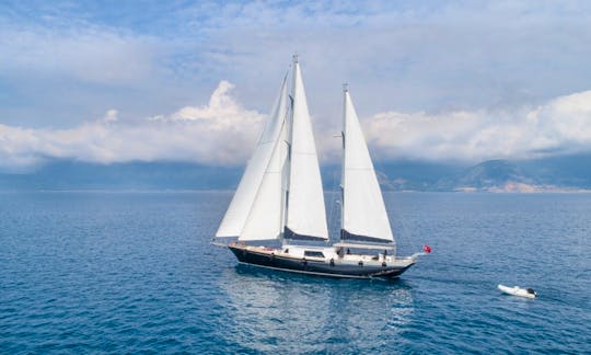 MOSS  This wonderful luxury gulet sailing at the coasts of aegean and Mediterranean is 41 meters long and for 9 people