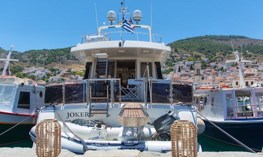 Modefino 66' Boat House in the port of Hydra