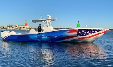 Console Yellowfin Center de 36 pés - Sunset Cruises - Sandbar Party - Intercoastal Cruise