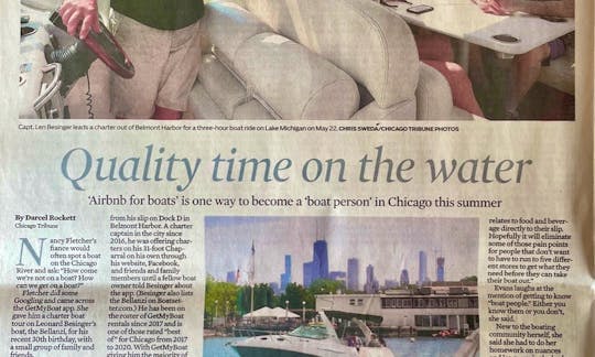 Featured in the Sunday Chicago Tribune. Cover of the Life Section 6/6/2021