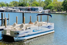 25' Crest Pontoon for up to 15 people in Saugatuck, Michigan