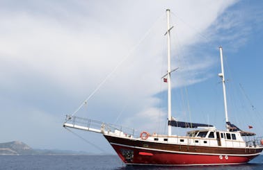 Private charter for daily and weekly boat trip on sailing Gulet AW for 6 people in Bodrum