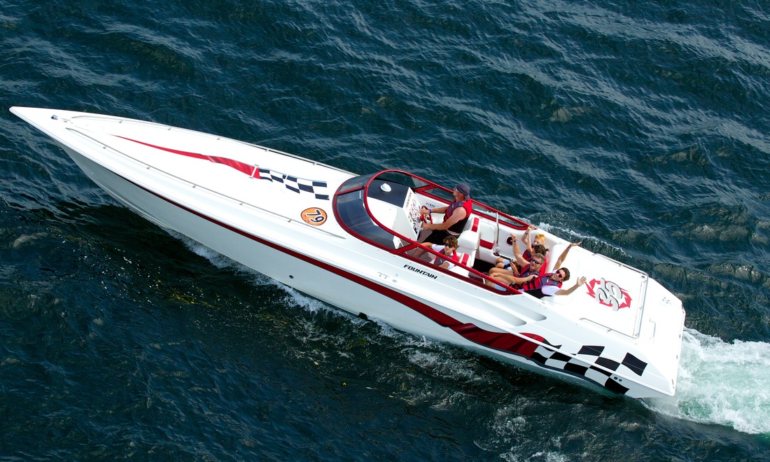 Fountain LIGHTNING 35' High Performance boat on Saratoga Lake. | GetMyBoat