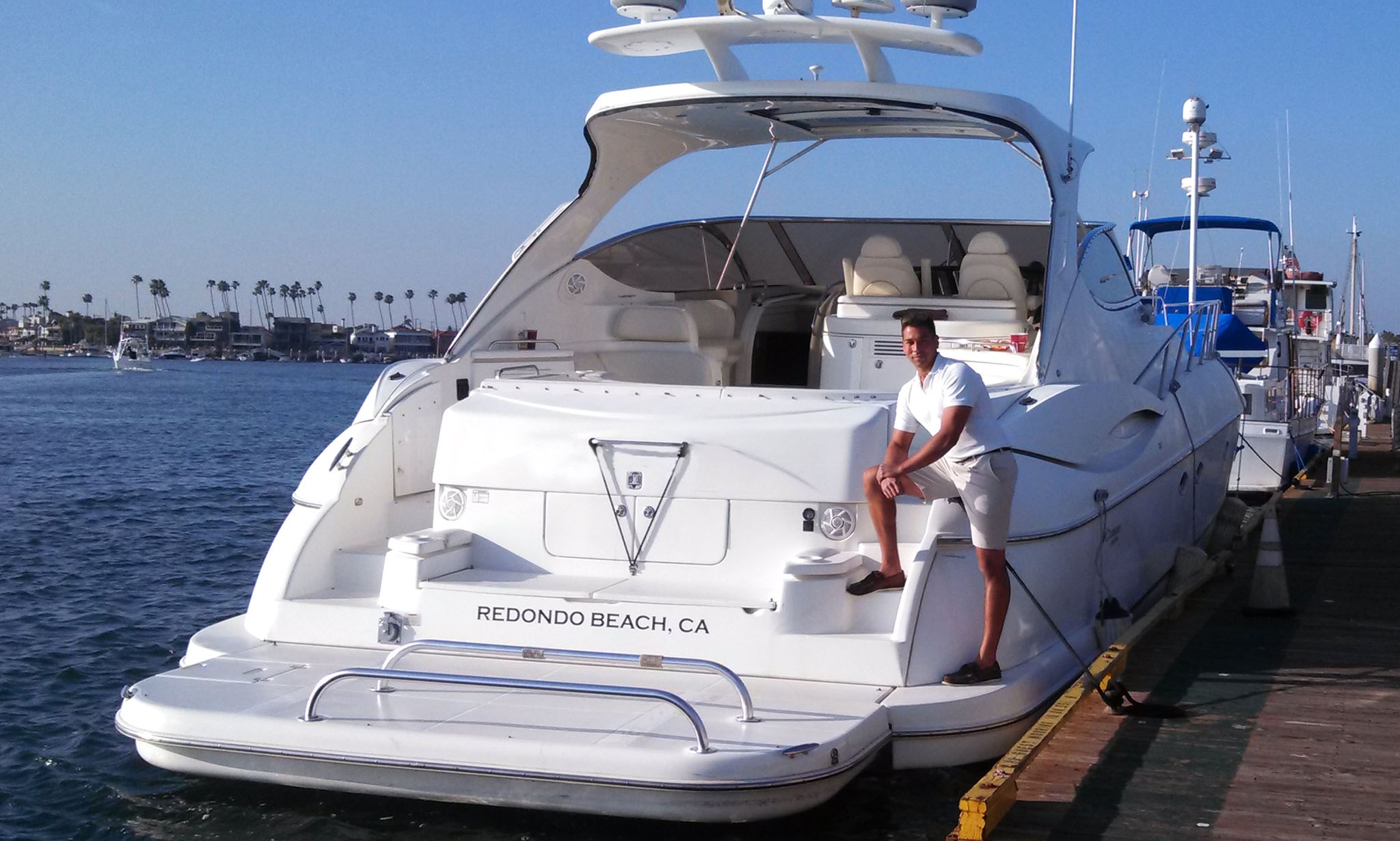 Captained charter on 58' Cruisers Luxury Yacht in Redondo Beach, CA