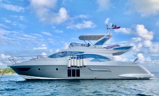 Azimut Yacht Fly Bridge 2018 rent a boat in Cancun, Mexico
