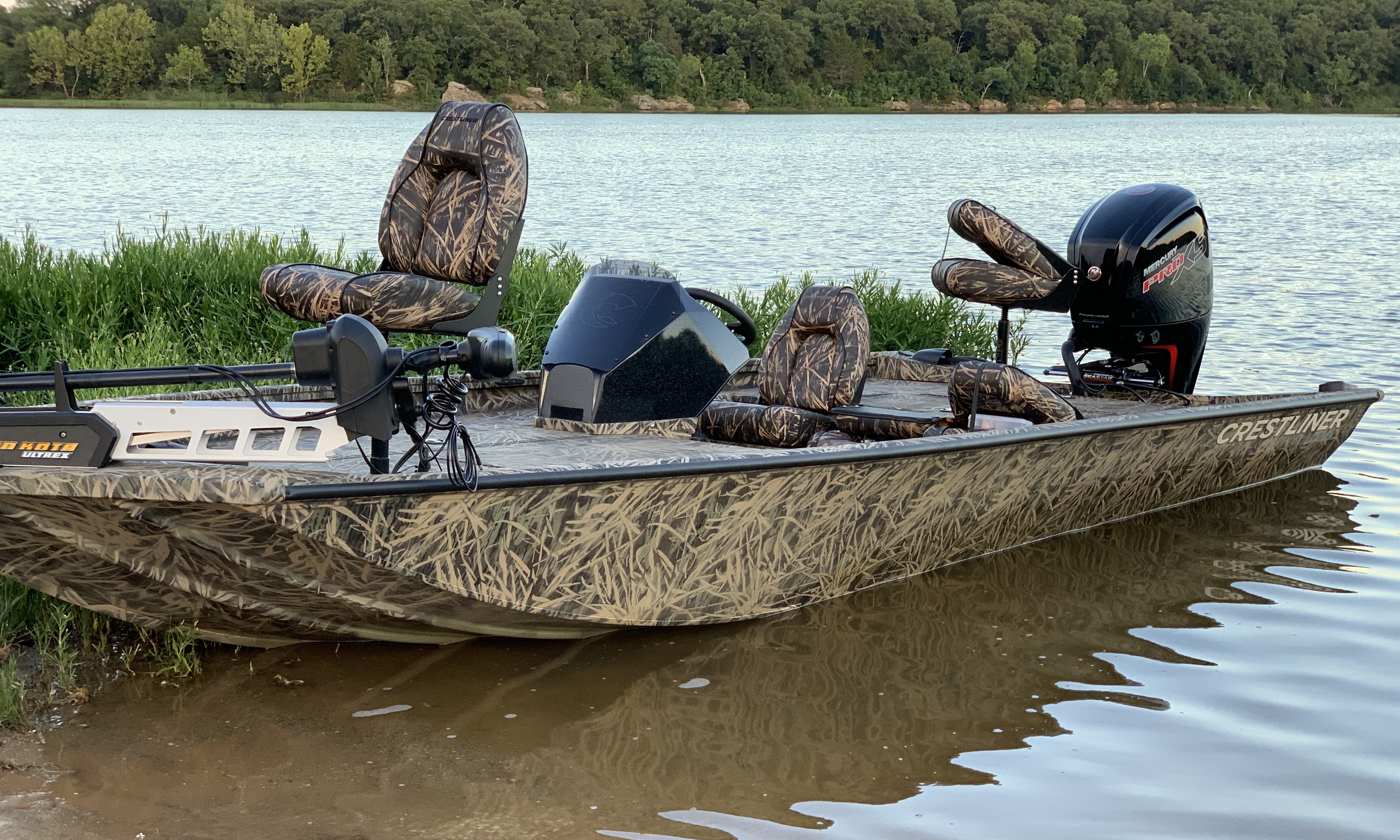 camo bass fishing boats