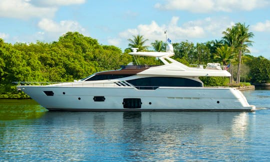87′ Ferretti – Miami Yacht Rental in Fort Lauderdale, Florida