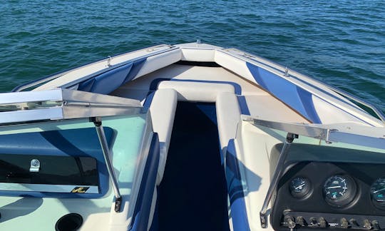 Newport Beach Open Bow 18OB 135 Hp SeaRay Powerboat with Plenty of Room and Full Bimini Top