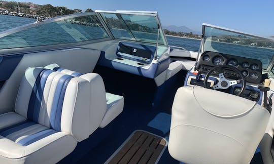 Newport Beach Open Bow 18OB 135 Hp SeaRay Powerboat with Full Bimini Top