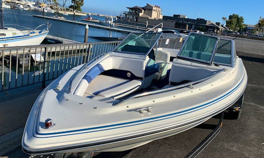 Newport Beach Open Bow 18OB 135 Hp SeaRay Powerboat with Plenty of Room and Full Bimini Top