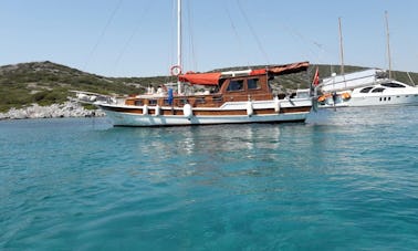 Carta privada para viagem diária de barco em 2 cabines Gulet AU em Bodrum