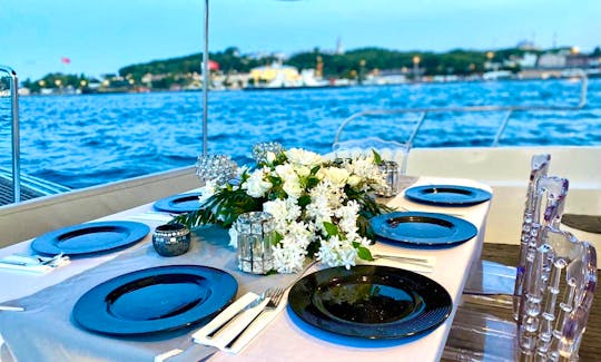 12 People Motor Yacht Charter for your private events in İstanbul