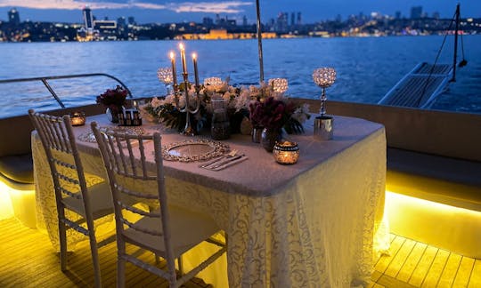 12 People Motor Yacht Charter for your private events in İstanbul