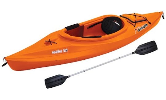 Orange 10-Foot Sit-In Kayak in Whitefish.
