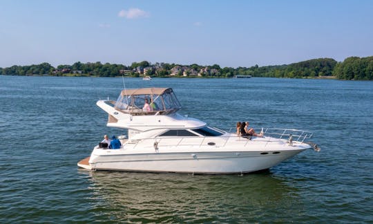 WELCOME ABOARD THE 
41' YACHT on Old Hickory Lake - Near Nashville, TN.