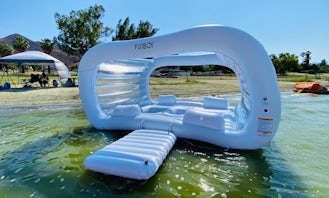 Cabana Day Club Floats & Slide in Lake Elsinore