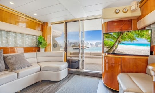 MIAMI FROM  THIS GORGEOUS VIKING 55 LUXURY YACHT!!!