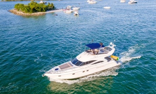 MIAMI FROM  THIS GORGEOUS VIKING 55 LUXURY YACHT!!!