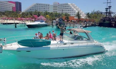 Amazing 42 ft Sea Ray in Cancun and Isla Mujeres up to 14 people 4h minimum