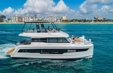 Captained Charter on 50' Fountaine Pajot Motor Yacht in Miami Beach