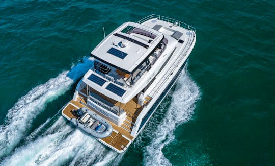 50' Fountaine Pajot 2021 Motor Yacht with Magic Carpet and 4 Floating Seats in Aventura, Florida!