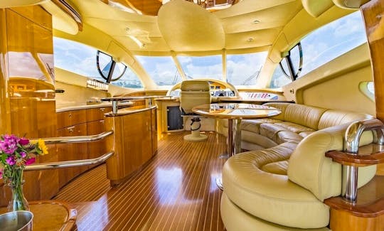 55' Azimut Motor Yacht Charter in Miami with Captain and Stewardess