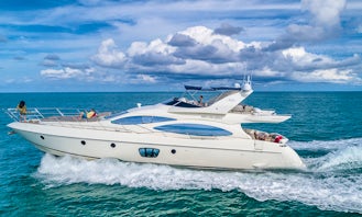 Luxury 68' Azimut Power Mega Yacht with Captain and Crew in Miami Beach