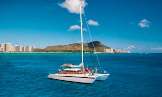 Custom Sailing Charter on 52' Classic Hawaiian Luxury Catamaran in Honolulu, Hawaii